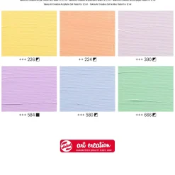 Talens Art Creation Zestaw farb akrylowych, Pastel - - 6 kolorów x 12 ml ><noscript><img width=