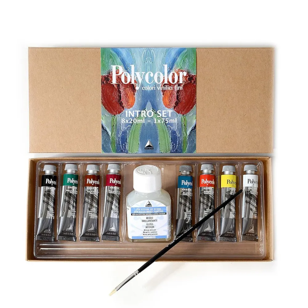 Maimeri Zestaw farb akrylowych Polycolor - - 8 x 20 ml > Farby Akrylowe