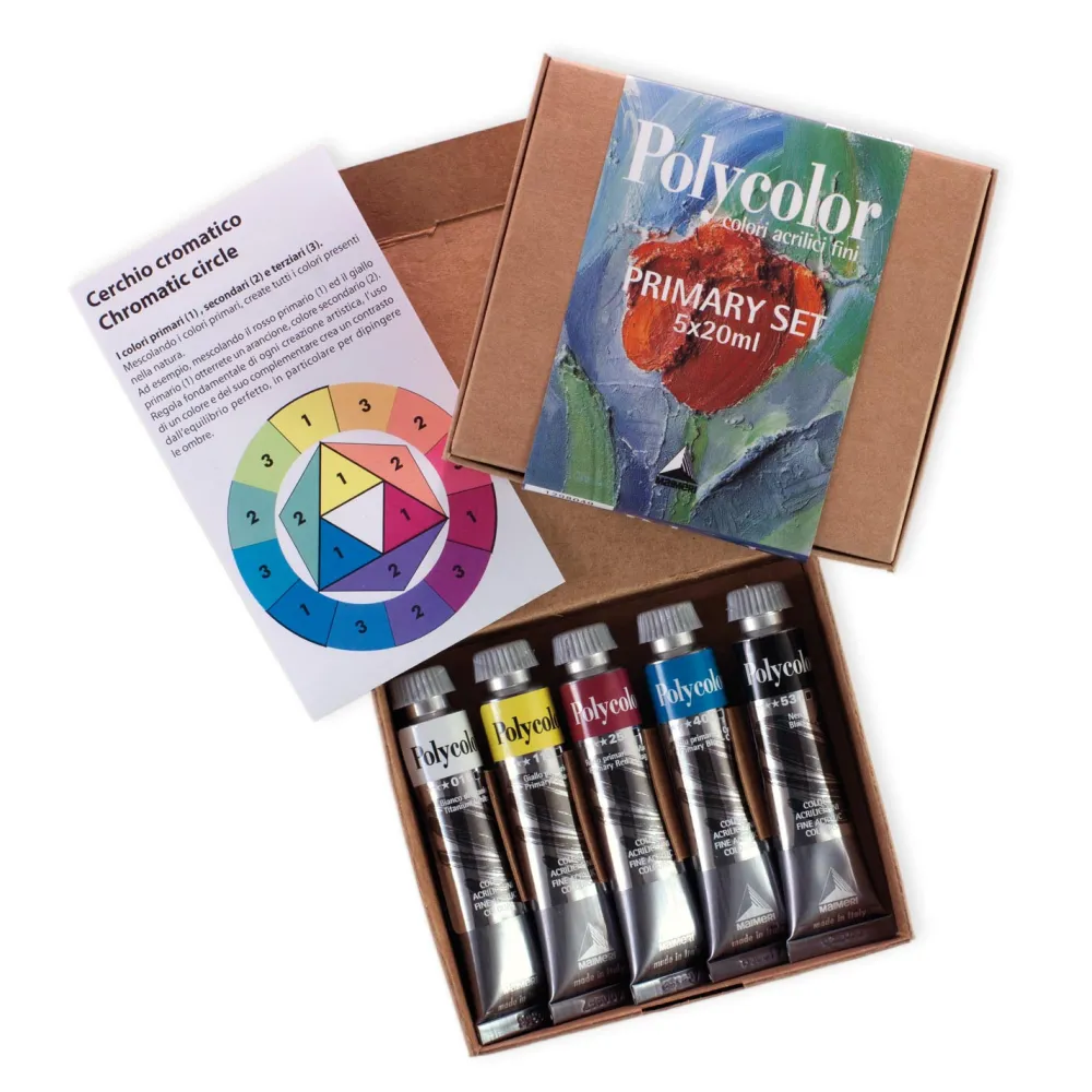 Maimeri Zestaw farb akrylowych Polycolor - - 5 kolorów x 20 ml