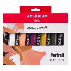 Amsterdam Zestaw farb akrylowych, Portrait - - 6 kolorów x 120 ml