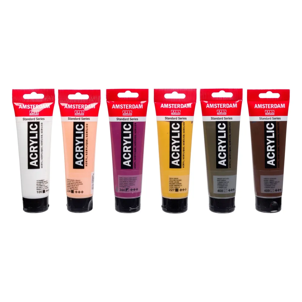 Amsterdam Zestaw farb akrylowych, Portrait - - 6 kolorów x 120 ml