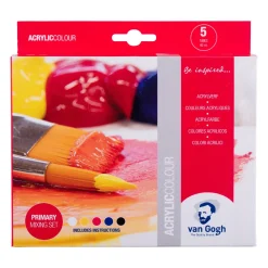 Van Gogh Zestaw farb akrylowych Primary - - 5 kolorów x 40 ml ><noscript><img width=