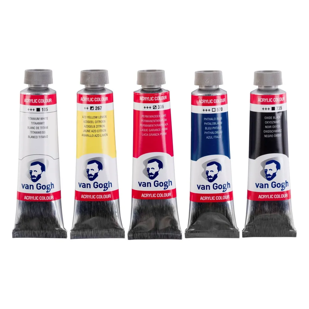 Van Gogh Zestaw farb akrylowych Primary - - 5 kolorów x 40 ml > Farby Akrylowe