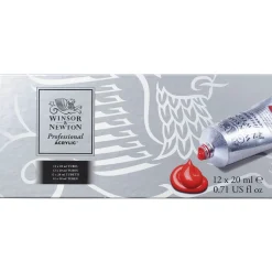 Winsor & Newton Zestaw farb akrylowych Professional - - 12 kolorów x 20 ml ><noscript><img width=