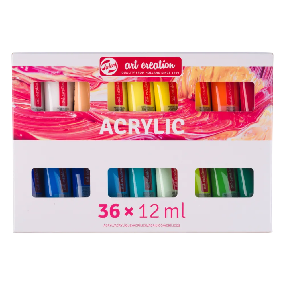 Talens Art Creation Zestaw farb akrylowych - - 36 kolorów x 12 ml > Farby Akrylowe