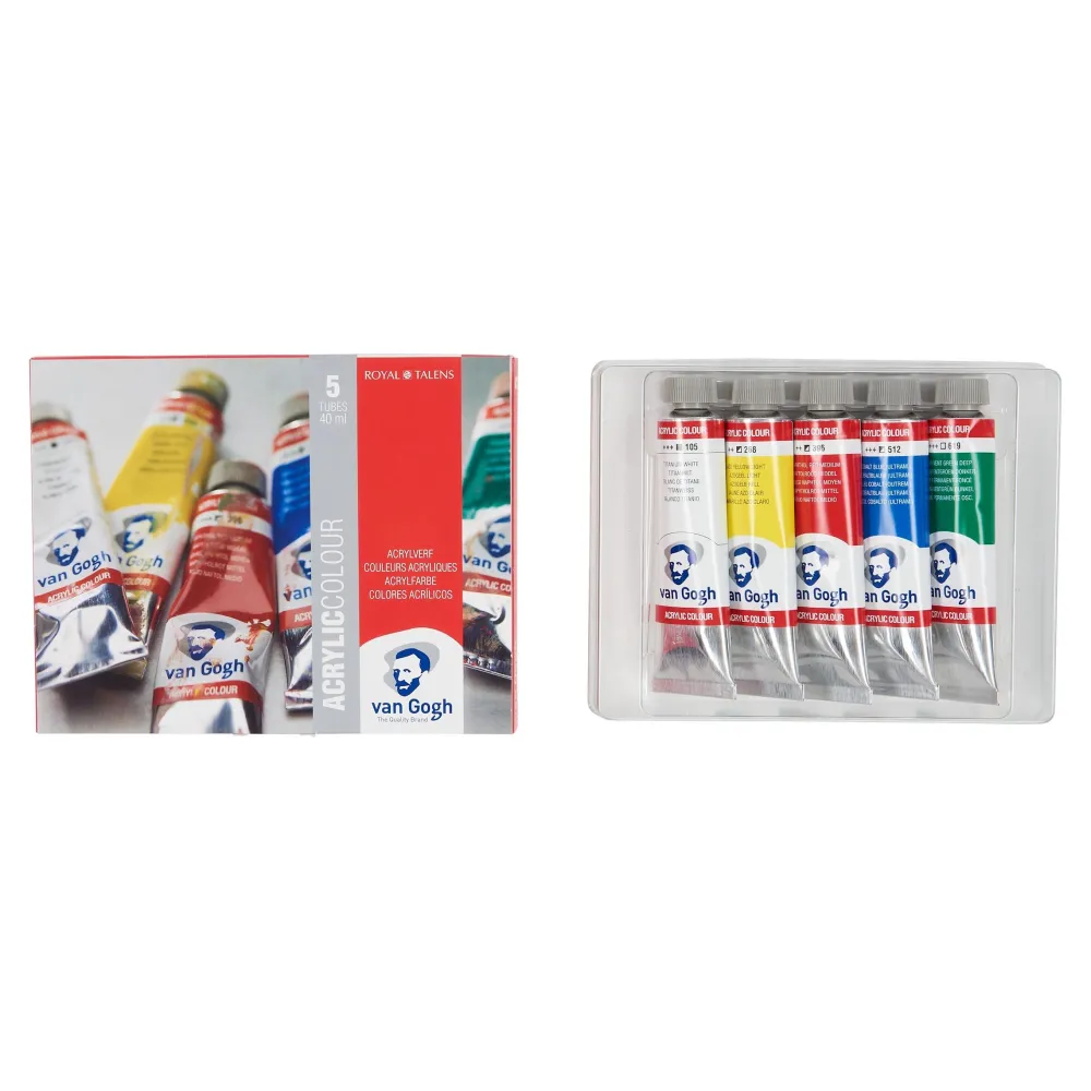 Van Gogh Zestaw farb akrylowych w tubkach - - 5 kolorów x 40 ml