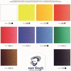 Van Gogh Zestaw farb akrylowych w tubkach - - 10 kolorów x 40 ml