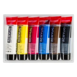Amsterdam Zestaw farb akrylowych w tubkach - - Primary, 6 kolorów x 20 ml