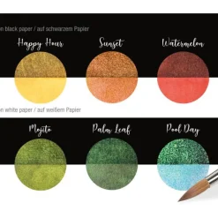 Finetec Zestaw farb akwarelowych - Coliro Pearl Colors - Summer Vibes 6 kolorów
