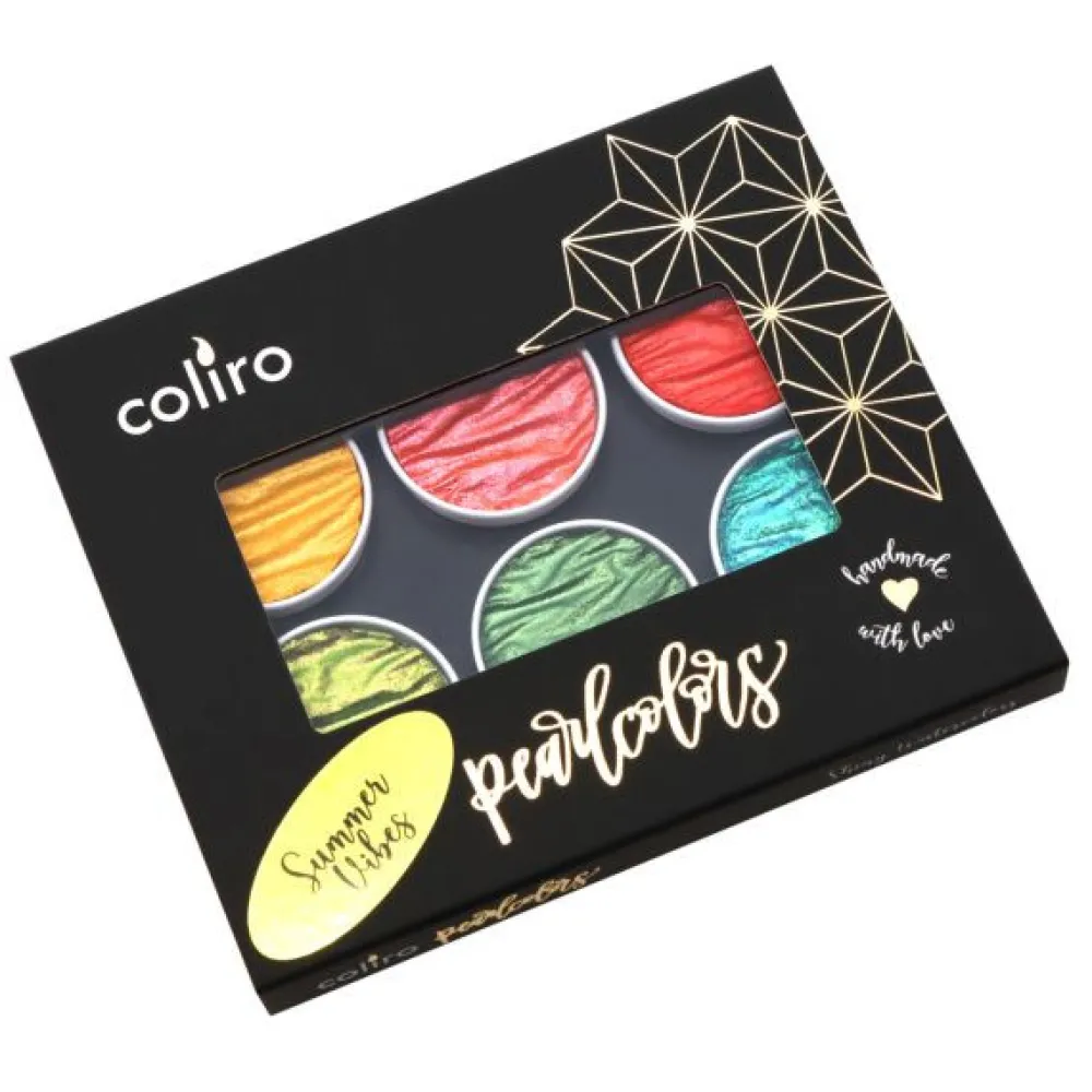 Finetec Zestaw farb akwarelowych - Coliro Pearl Colors - Summer Vibes 6 kolorów