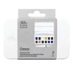 Winsor & Newton Zestaw farb akwarelowych Cotman - - 12 kolorów ><noscript><img width=