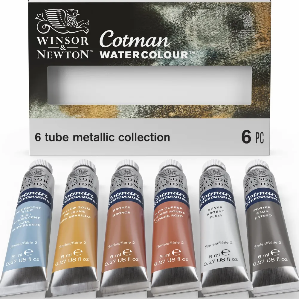Winsor & Newton Zestaw farb akwarelowych Cotman Metallic - - 8 kolorów > Farby Akwarelowe