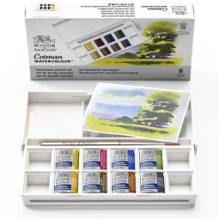 Winsor & Newton Zestaw farb akwarelowych Cotman Landscape - - 8 kolorów ><noscript><img width=