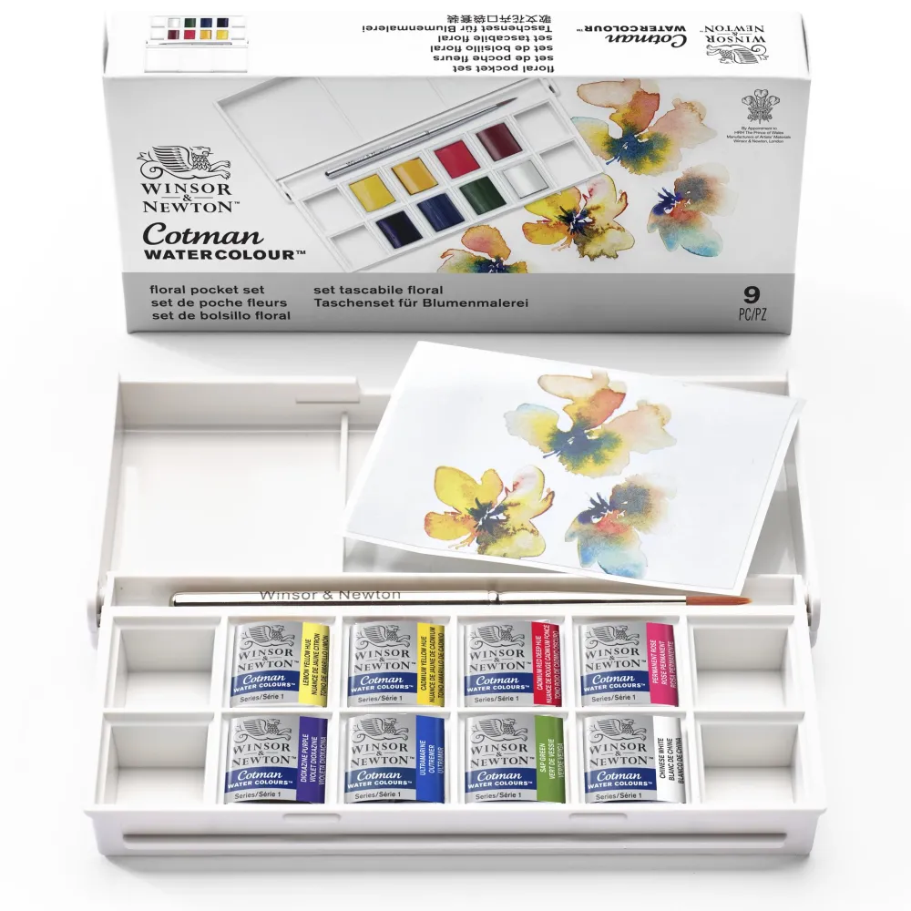 Winsor & Newton Zestaw farb akwarelowych Cotman Floral - - 8 kolorów