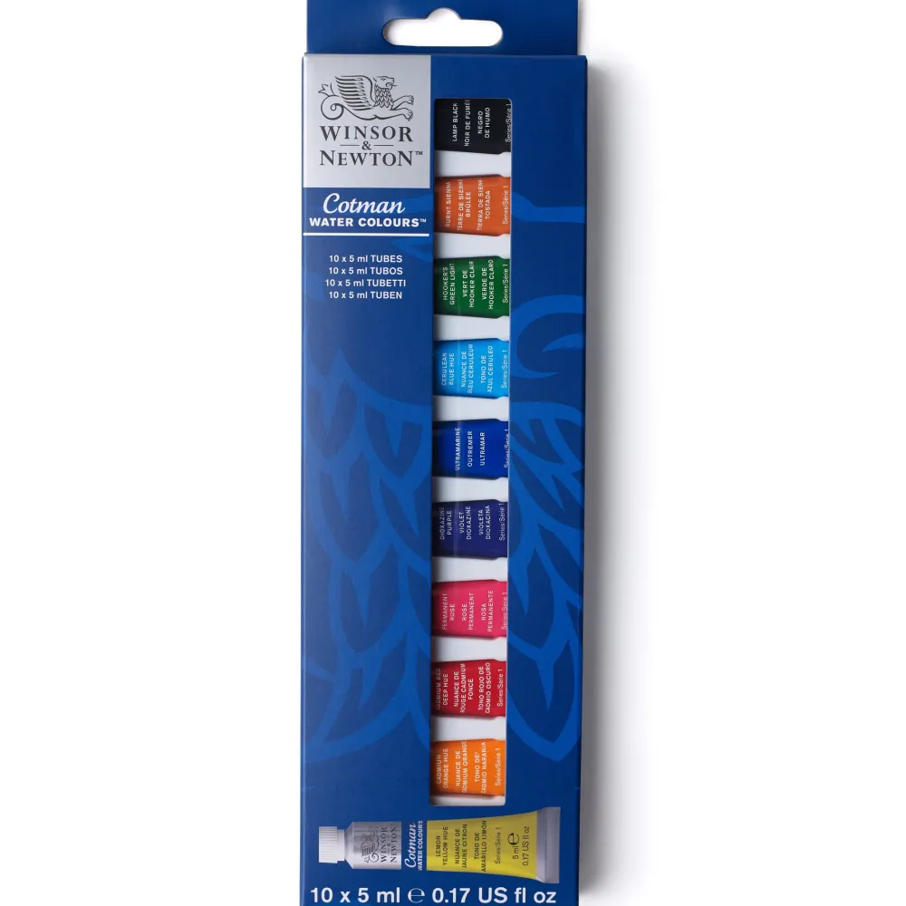 Winsor & Newton Zestaw farb akwarelowych Cotman - - 10 kolorów x 5 ml