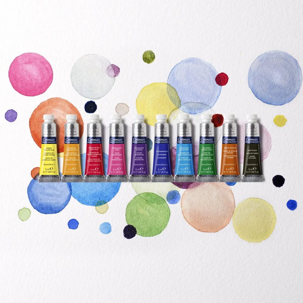 Winsor & Newton Zestaw farb akwarelowych Cotman - - 10 kolorów x 5 ml