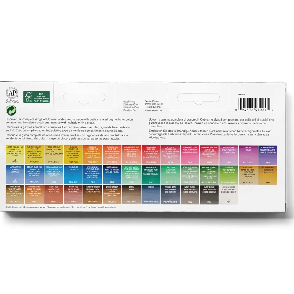 Winsor & Newton Zestaw farb akwarelowych Cotman Studio - - 45 szt.
