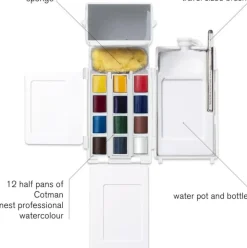 Winsor & Newton Zestaw farb akwarelowych Cotman Field - - 12 kolorów ><noscript><img width=