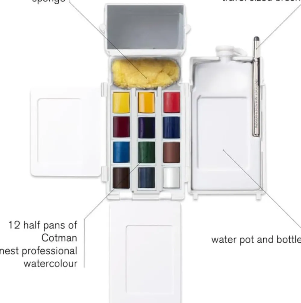 Winsor & Newton Zestaw farb akwarelowych Cotman Field - - 12 kolorów > Farby Akwarelowe