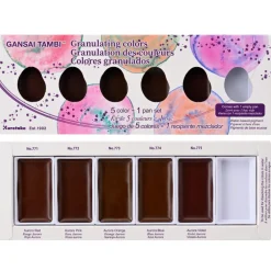Kuretake Zestaw farb akwarelowych Gansai Tambi Granulating - - 5 kolorów
