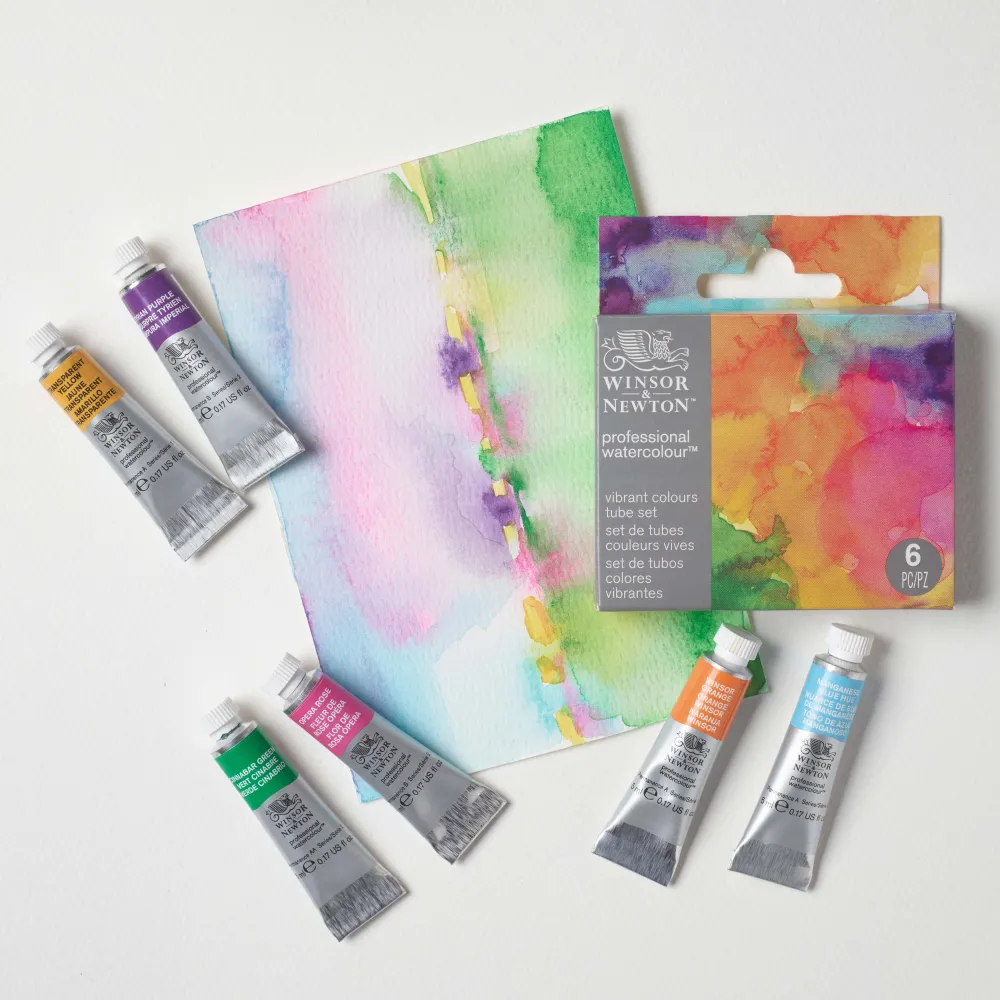Winsor & Newton Zestaw farb akwarelowych Professional Vibrant - - 6 kolorów x 5 ml