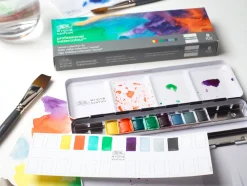 Winsor & Newton Zestaw farb akwarelowych Professional Revival w półkostkach - - 8 kolorów ><noscript><img width=