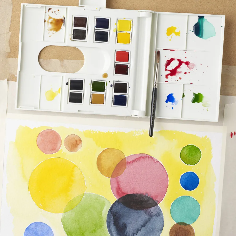 Winsor & Newton Zestaw farb akwarelowych Professional w półkostkach - - 15 kolorów