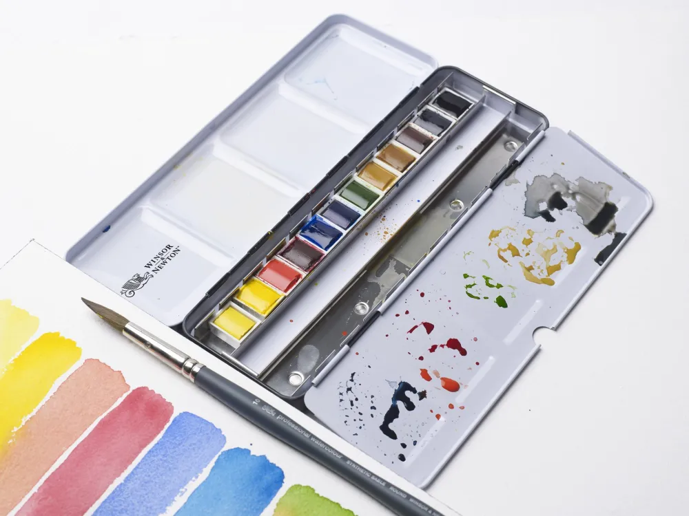 Winsor & Newton Zestaw farb akwarelowych Professional w półkostkach - - 12 kolorów