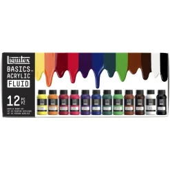 Liquitex Zestaw farb Basics Acrylic Fluid - - 12 kolorów x 118 ml ><noscript><img width=
