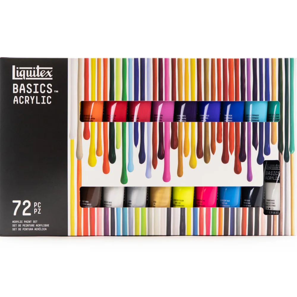Liquitex Zestaw farb Basics Acrylic - - 72 kolory x 22 ml > Farby Akrylowe