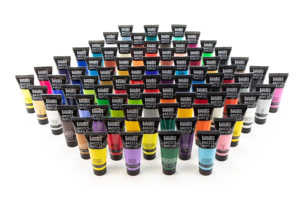 Liquitex Zestaw farb Basics Acrylic - - 72 kolory x 22 ml > Farby Akrylowe