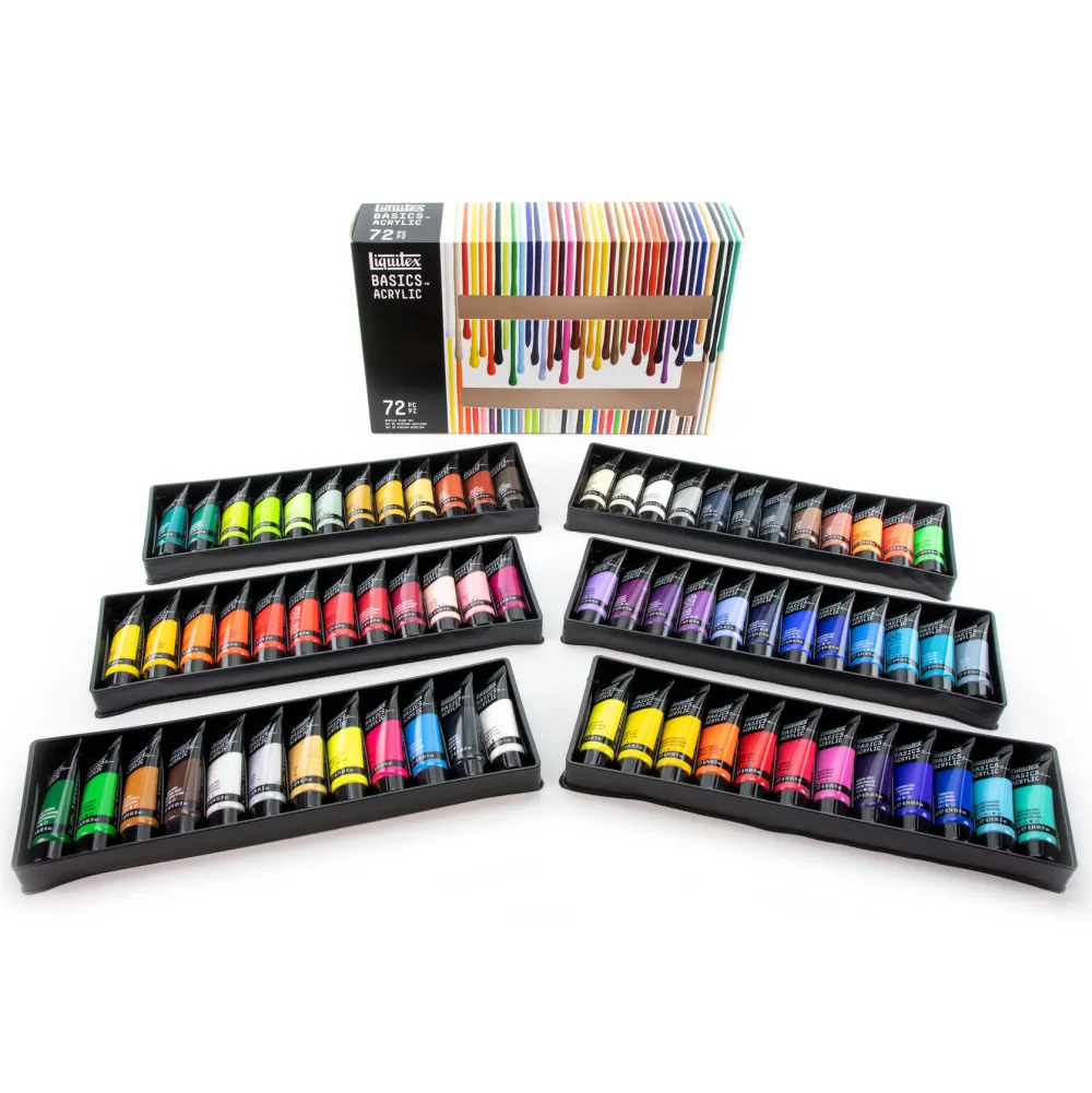 Liquitex Zestaw farb Basics Acrylic - - 72 kolory x 22 ml > Farby Akrylowe
