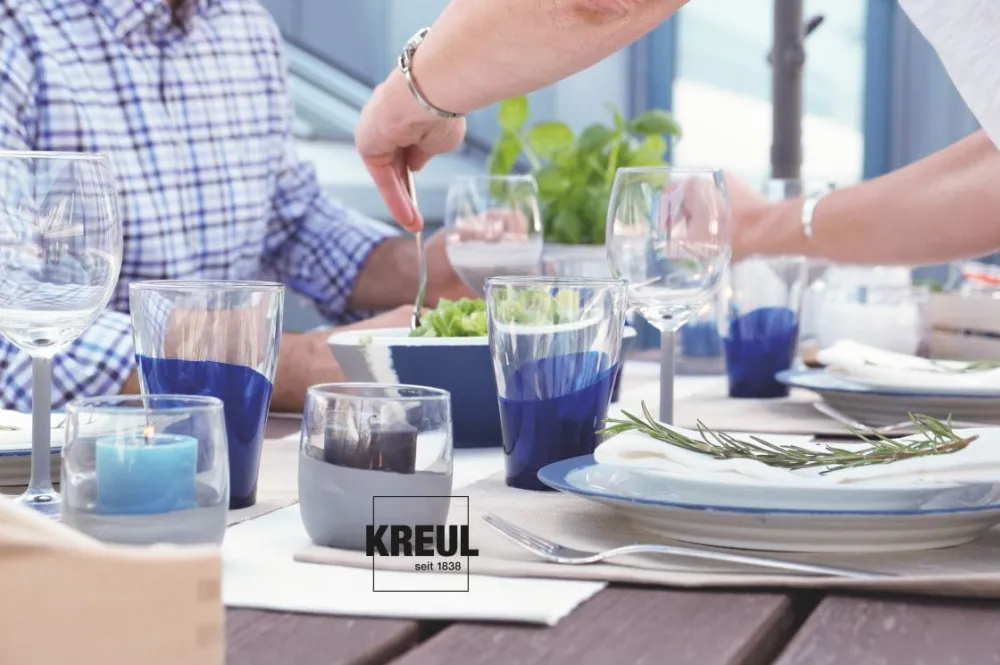 Kreul Zestaw farb do szkła i porcelany - - Brillant, 6 kolorów x 20 ml > Farby Do Szkła|Farby I Pisaki Do Ceramiki