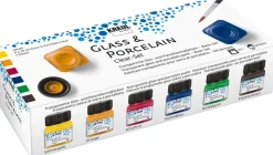Kreul Zestaw farb do szkła i porcelany - - Clear, 6 kolorów x 20 ml