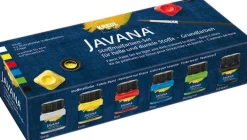 Kreul Zestaw farb do tkanin Javana - - Basic, 6 kolorów x 20 ml