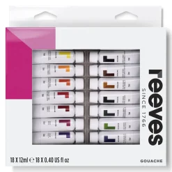 Reeves Zestaw farb gwaszowych - - 18 kolorów x 12 ml ><noscript><img width=