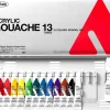 Holbein Zestaw farb gwaszy Acryla Gouache School Set - - 13 kolorów