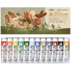 Holbein Zestaw farb gwaszy Acryla Gouache - - Rebecca Green 12 kolorów x 20 ml