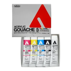 Holbein Zestaw farb gwaszy Acryla Gouache Primary Colors - - 5 kolorów x 20 ml > Farby Gwasze I Tempery