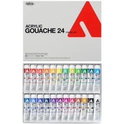 Holbein Zestaw farb gwaszy Acryla Gouache - - 24 kolory x 20 ml
