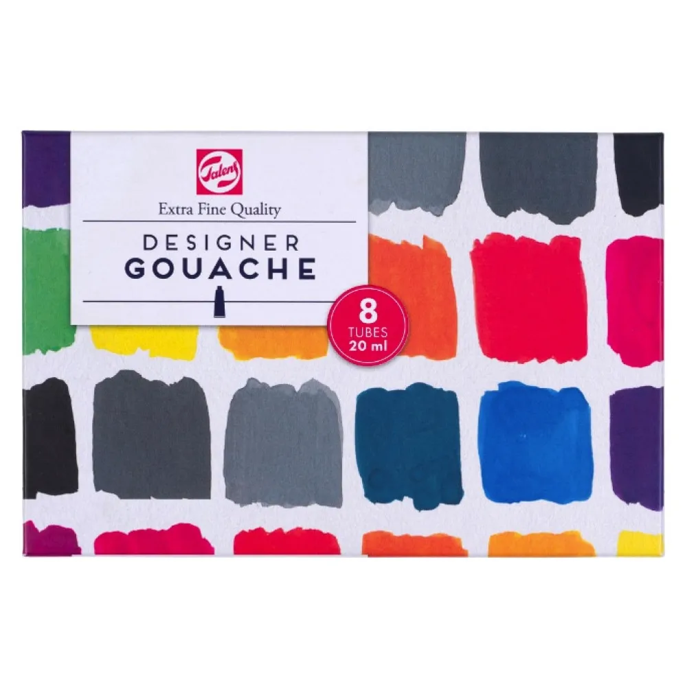 Talens Zestaw farb gwaszy Designer - - 8 kolorów x 20 ml > Farby Gwasze I Tempery