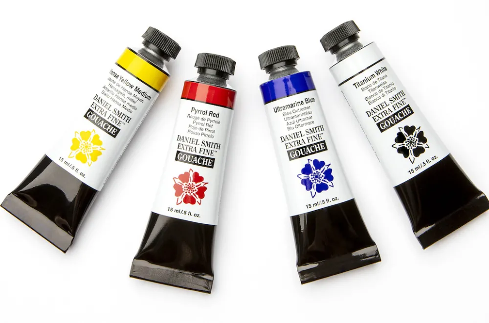 Daniel Smith Zestaw farb gwaszy Extra Fine Primary + Bonus - - 4 x 15 ml