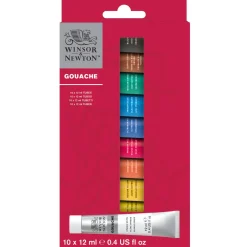 Winsor & Newton Zestaw farb gwaszy - - 10 kolorów x 12 ml