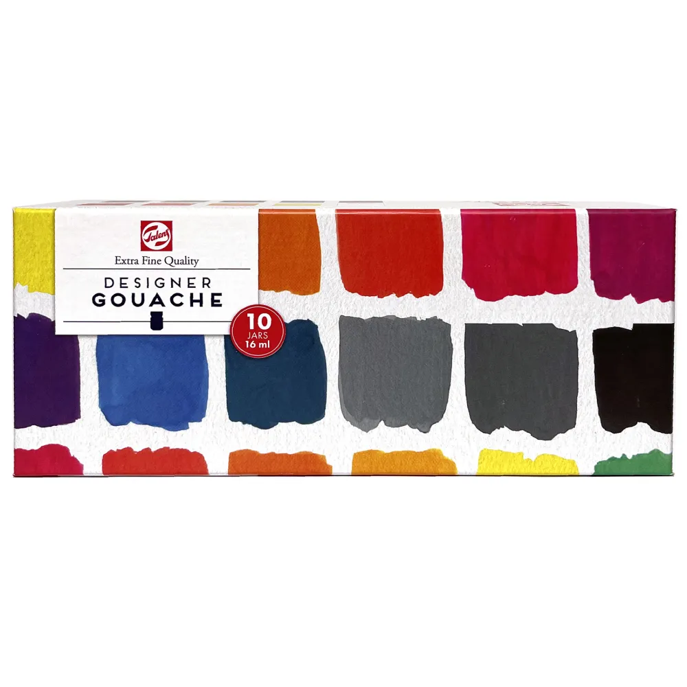 Talens Zestaw farb gwaszy w słoiczkach - - 10 kolorów x 16 ml