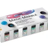 Kreul Zestaw farb marmurkowych Magic Marble - - Metallic, 6 kolorów x 20 ml