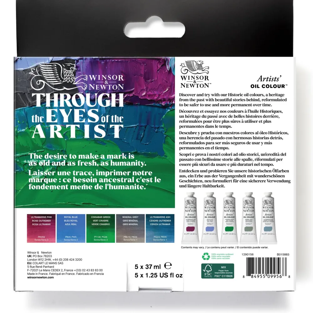 Winsor & Newton Zestaw farb olejnych Artists' Oil Colour Historic - - 5 x 37 ml