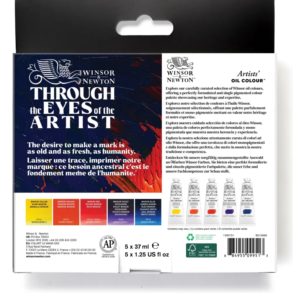 Winsor & Newton Zestaw farb olejnych Artists' Oil Colour Winsor - - 5 x 37 ml