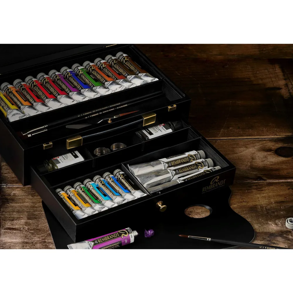 Rembrandt Zestaw farb olejnych Luxury Box z akcesoriami -