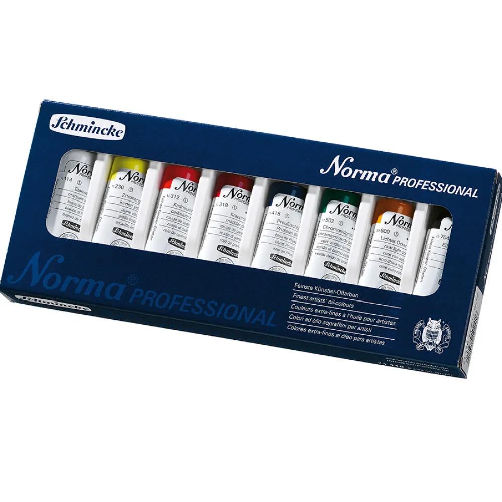 Schmincke Zestaw farb olejnych Norma Professional - - 8 kolorów x 35 ml