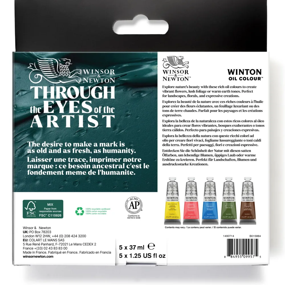 Winsor & Newton Zestaw farb olejnych Winton Botanic - - 5 x 37 ml > Farby Olejne